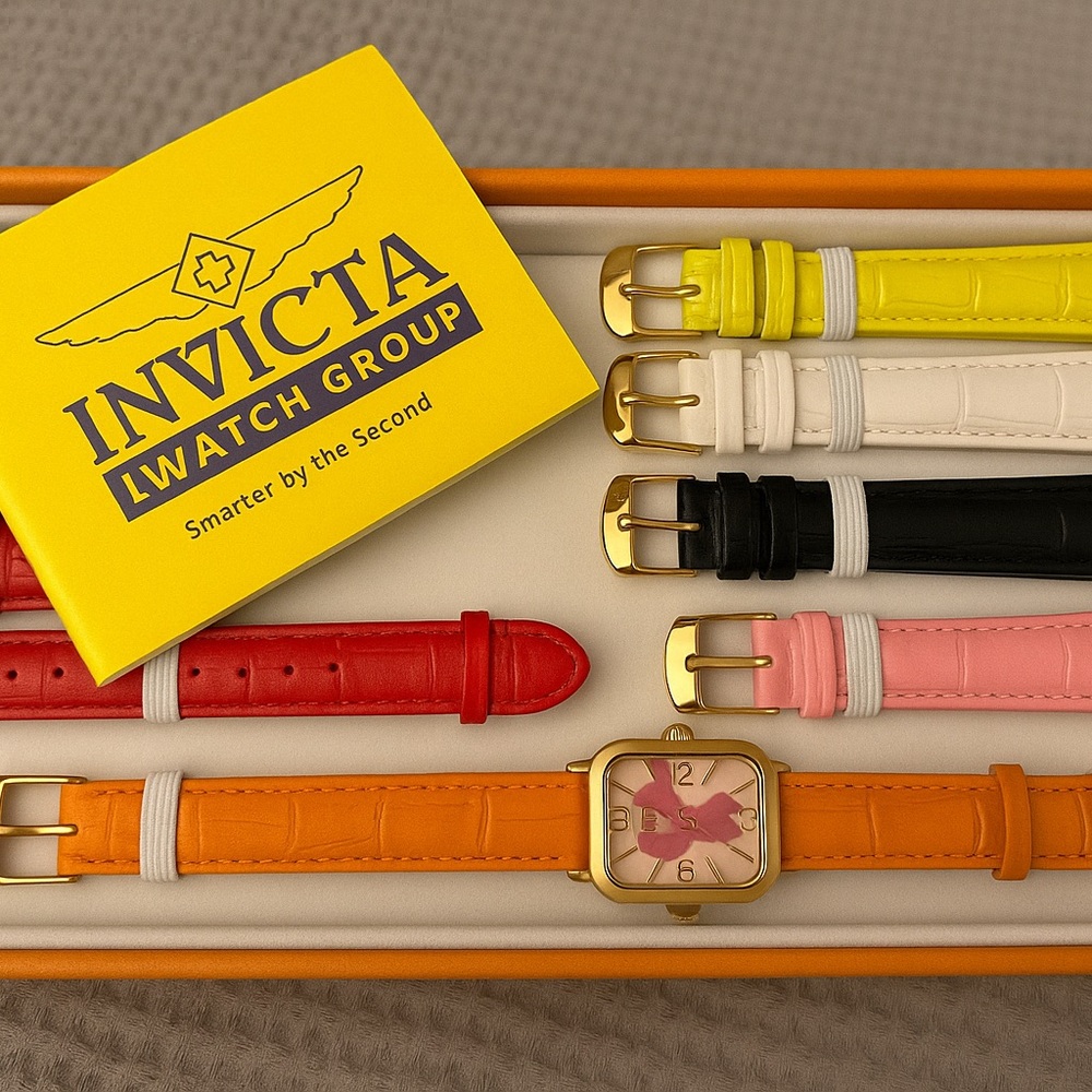 Invicta Watch with Colorful Strap Set